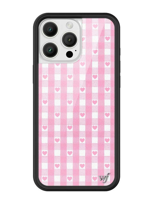 Gingham Hearts | Pink iPhone Case