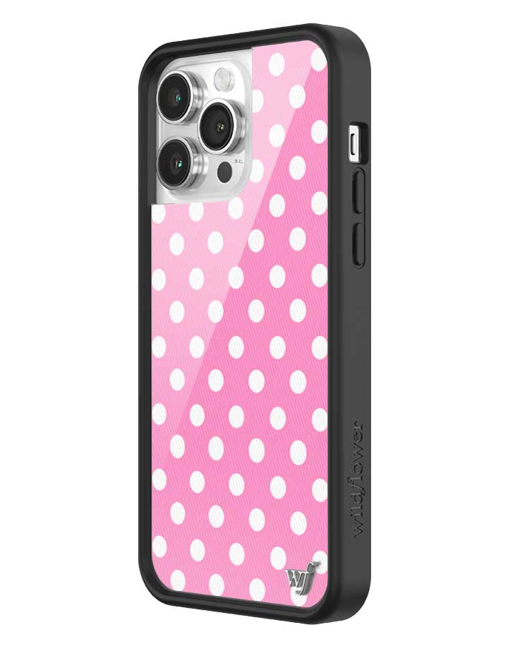 Polka Dot | Pink and White iPhone Case