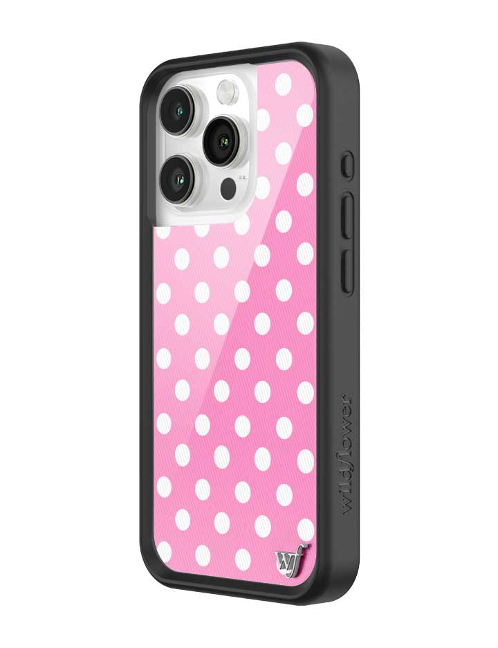 Polka Dot | Pink and White iPhone Case