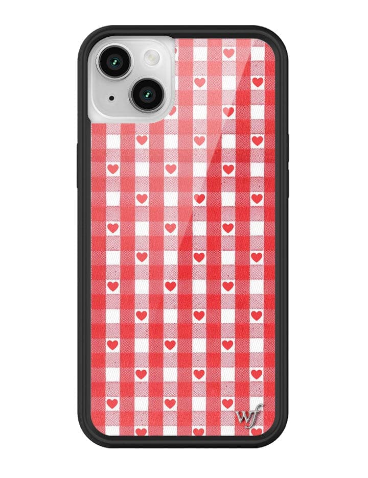 Gingham Hearts | Red iPhone Case