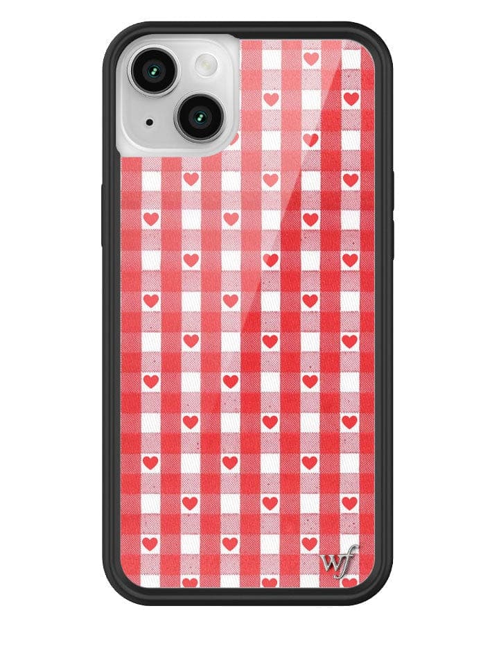 Gingham Hearts | Red iPhone Case