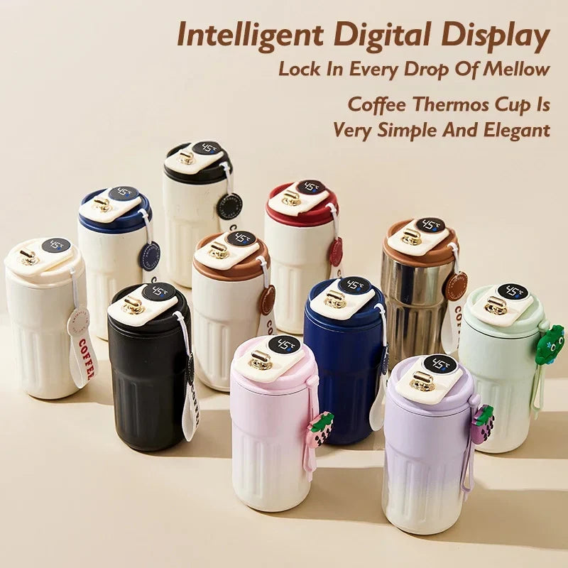 🌡️ Smart LED Thermos Bottle – Stainless Steel Travel Flask