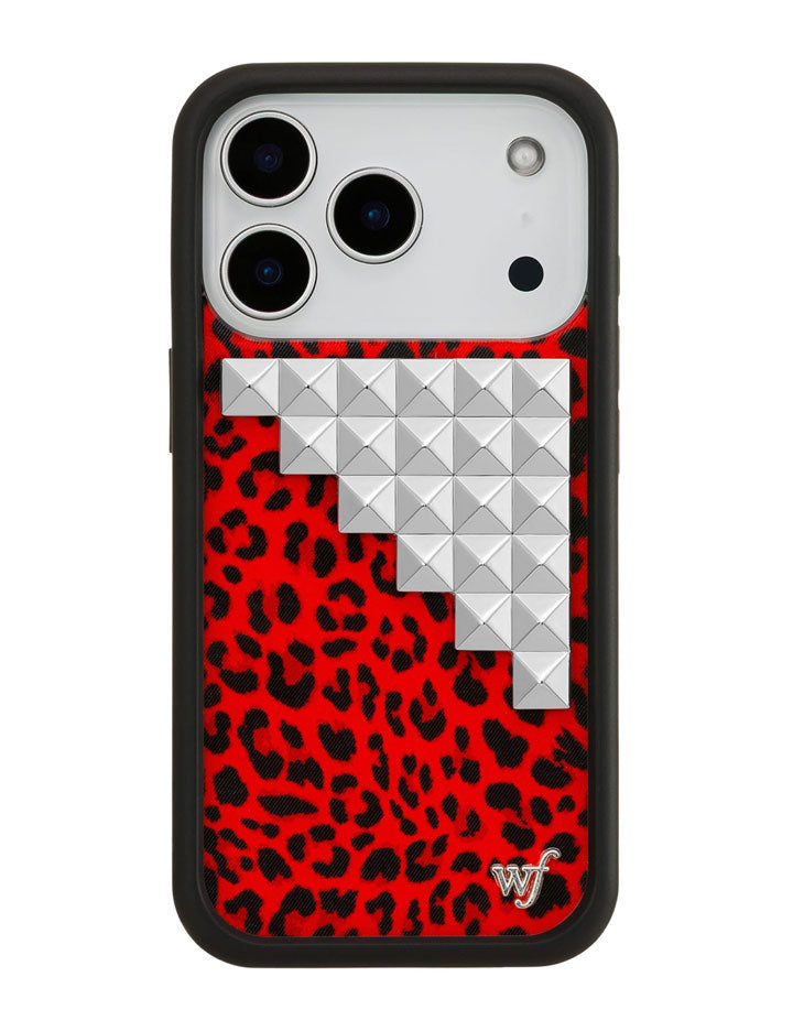 Red Meow Stud iPhone Case