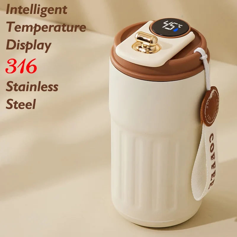 🌡️ Smart LED Thermos Bottle – Stainless Steel Travel Flask