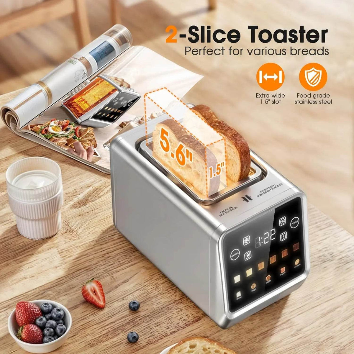 Stainless Steel Smart Digital Toaster
