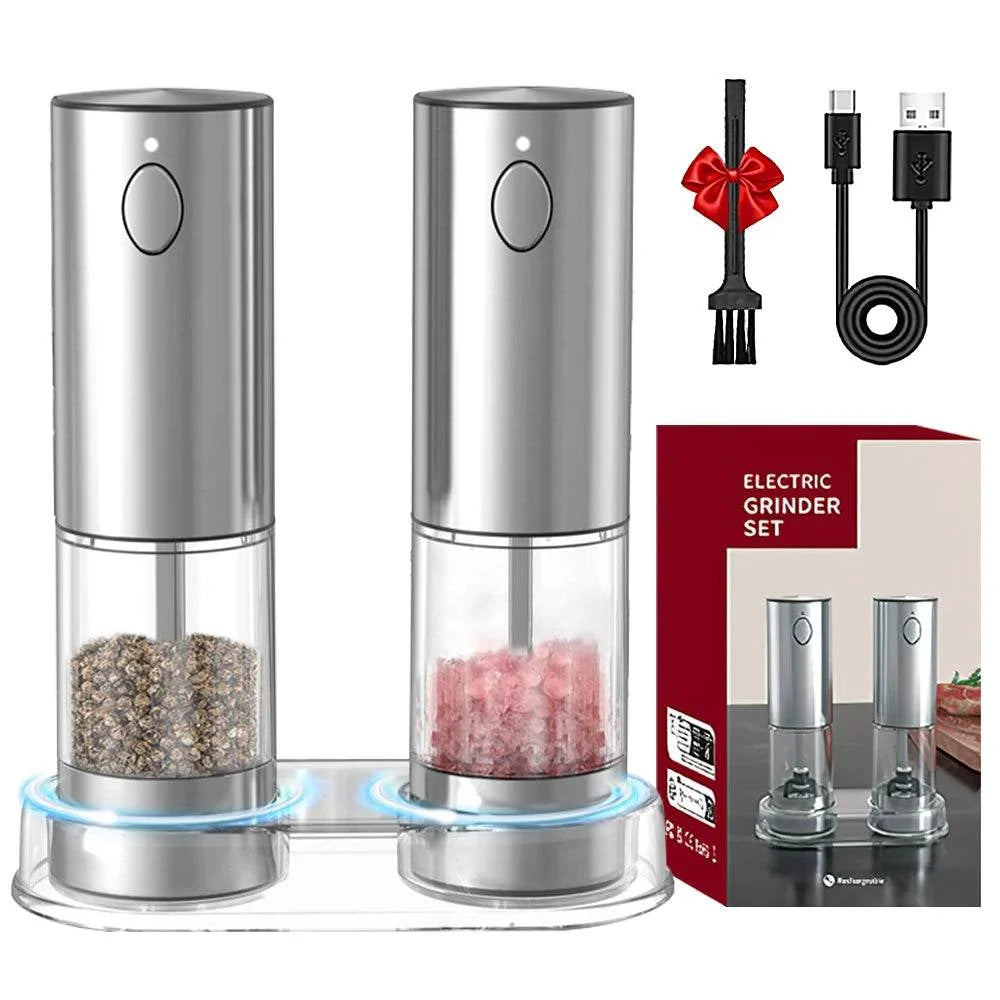 Rechargeable Electric Pepper Grinder – Adjustable Spice Mill
