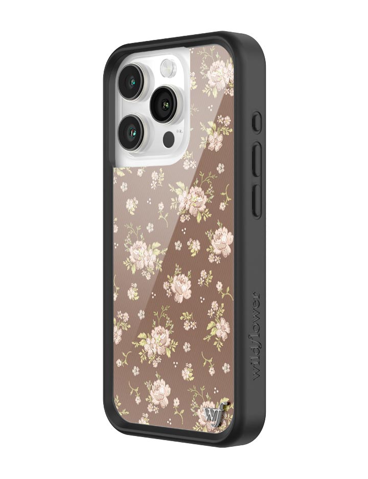 Brown Floral iPhone Case