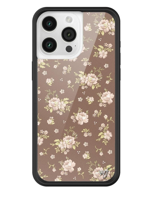 Brown Floral iPhone Case