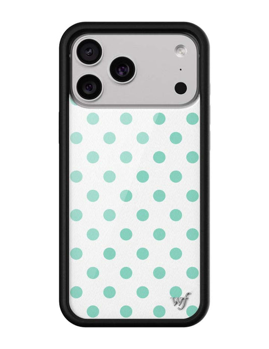 Polka Dot | White and Turquoise iPhone Case