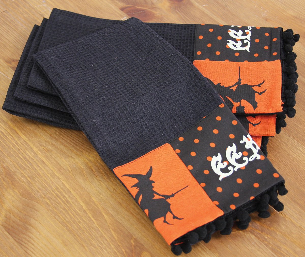 Halloween Patchwork Kitchen Towels | Set of 4