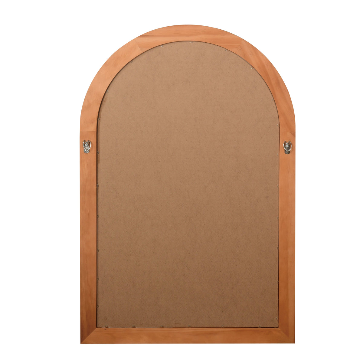 Large Arched Wood Wall Mirror with Beaded Frame for French Country