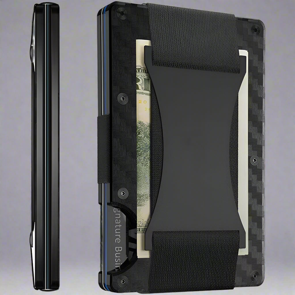 Carbon Fiber Wallet - RFID Blocking Metal Card Holder