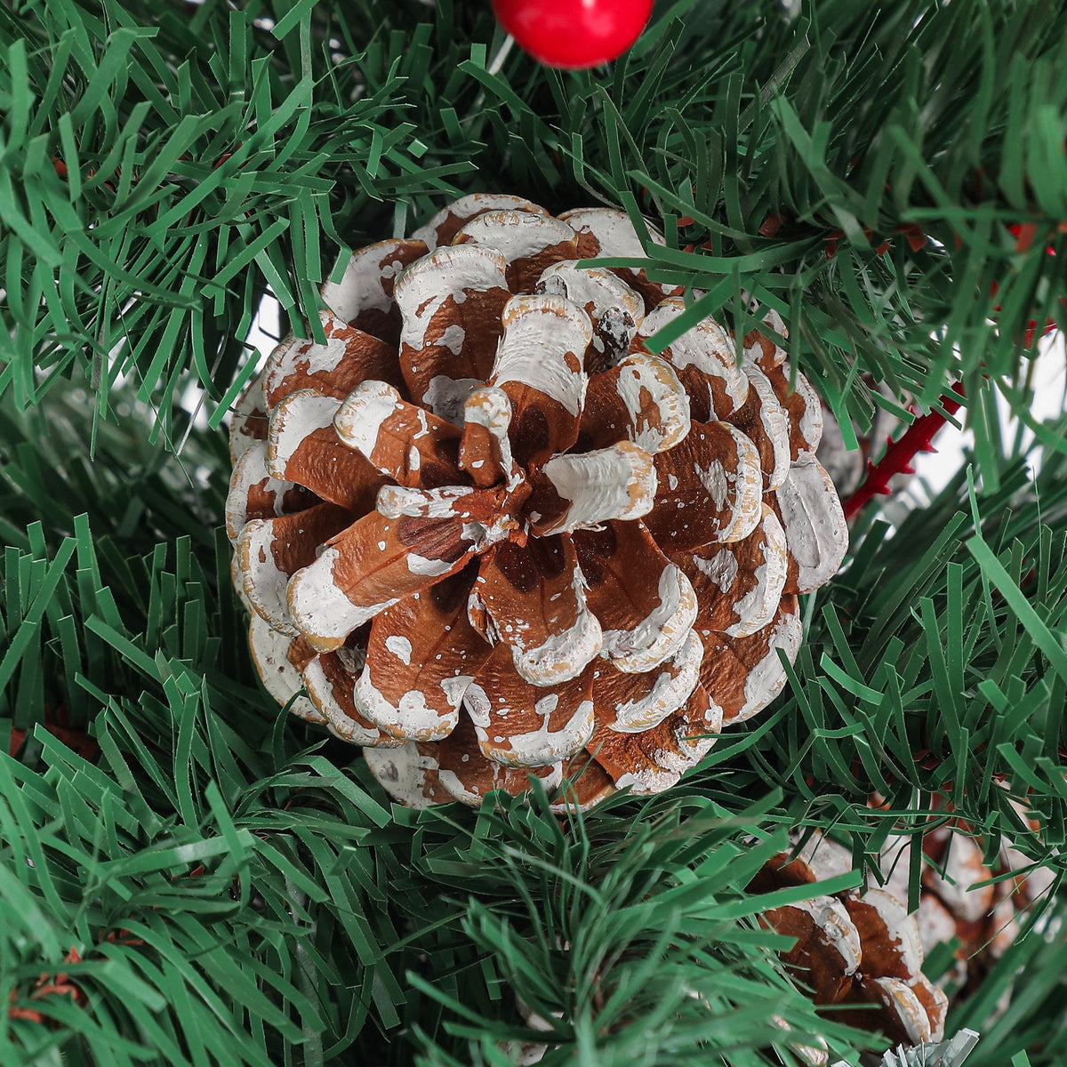 Prelit Artificial Christmas Tree with Multicolor LED Lights and Full