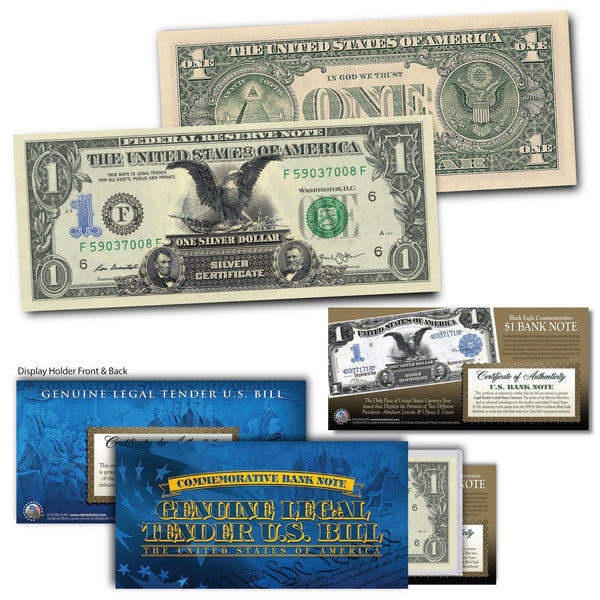 "Black Eagle" - Genuine Legal Tender U.S. $1 Bill