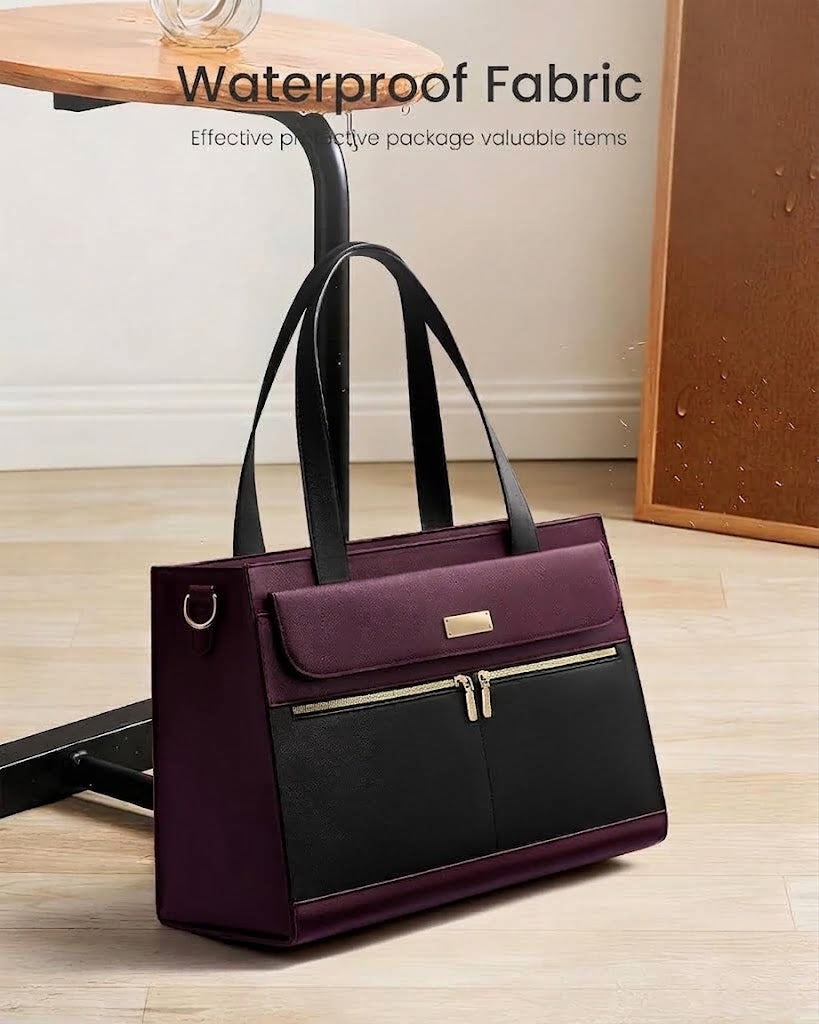 15.6" Laptop Tote Bag with Detachable Clutch