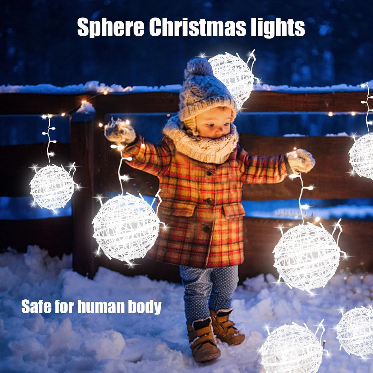 Outdoor Christmas Balls LED Globe Lights