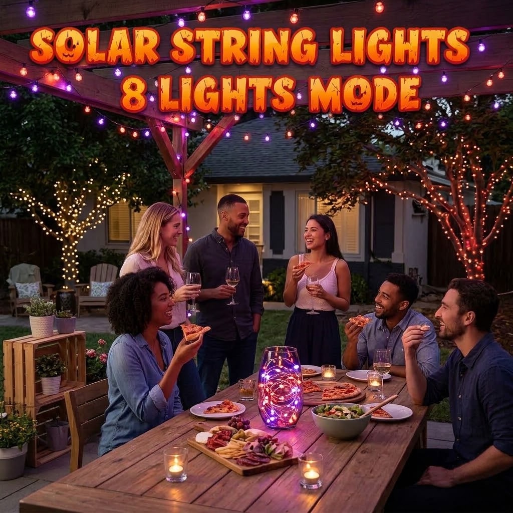 2-Pack 80FT Solar Fairy String Lights with 240 LEDs