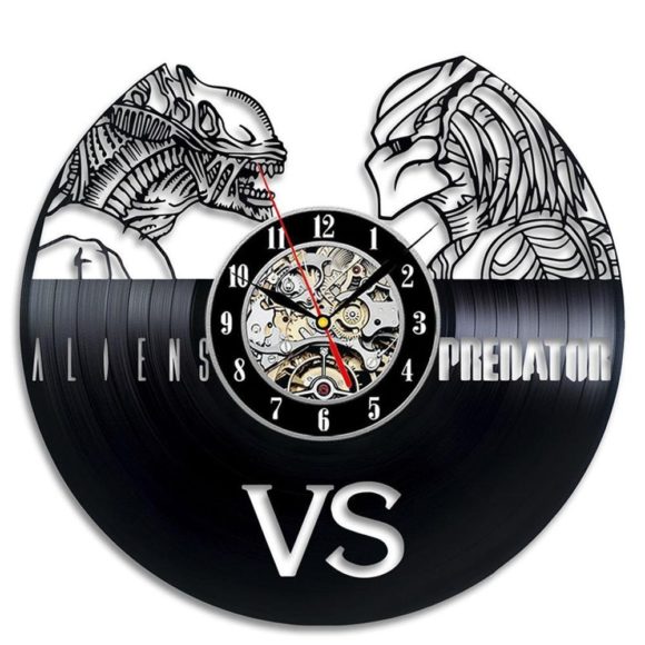 ALIEN VS PREDATOR MOVIE HANDMADE VINYL RECORD WALL CLOCK FAN GIFT
