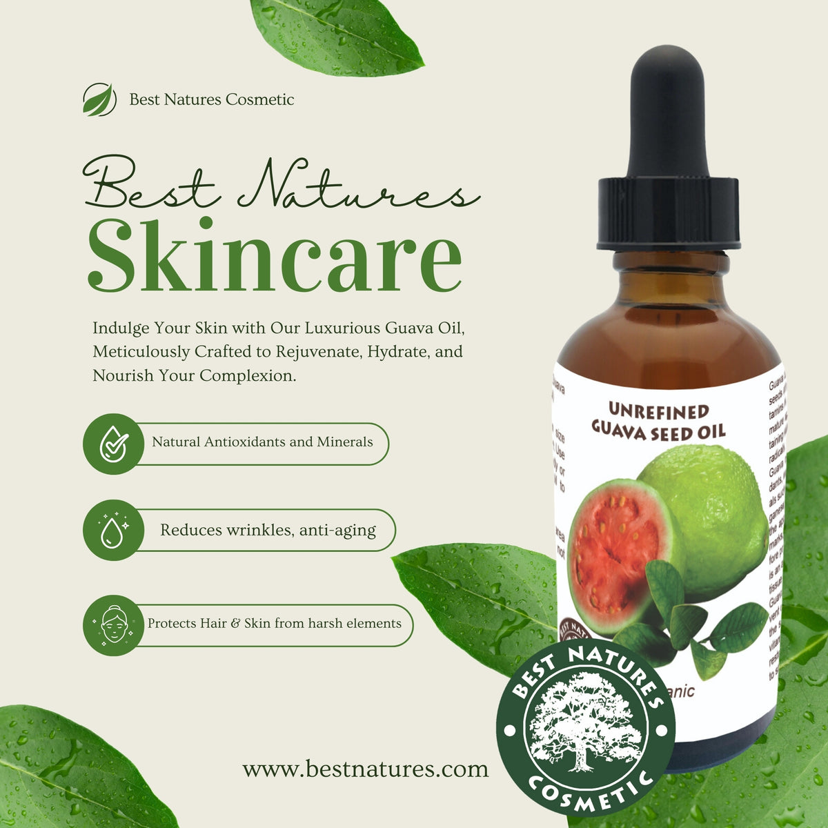 Guava Seed Oil (organic, cold pressed, unrefined)