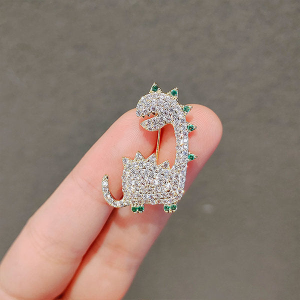 Sparkling Dinosaur Brooch