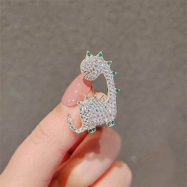 Sparkling Dinosaur Brooch