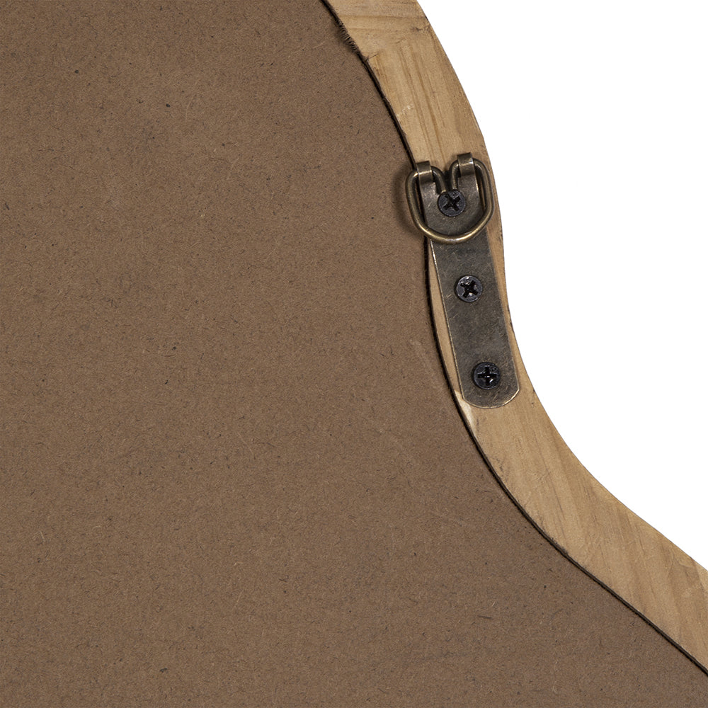 Arched Wood Frame Full-Length Mirror, Brown, 30 × 55 in