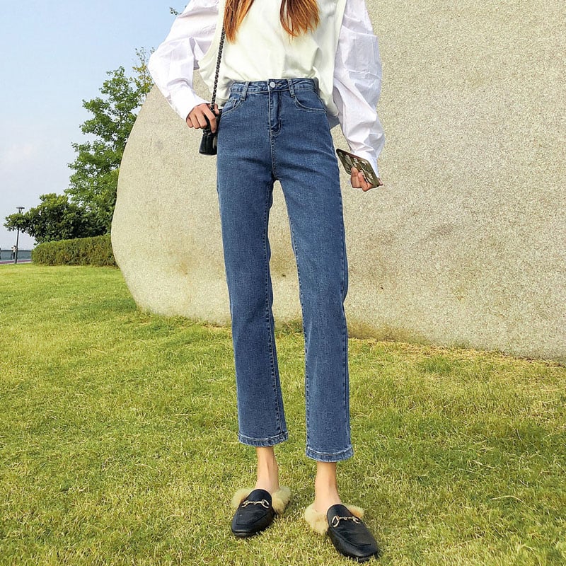 Nine Points High Waist Slimming Trousers