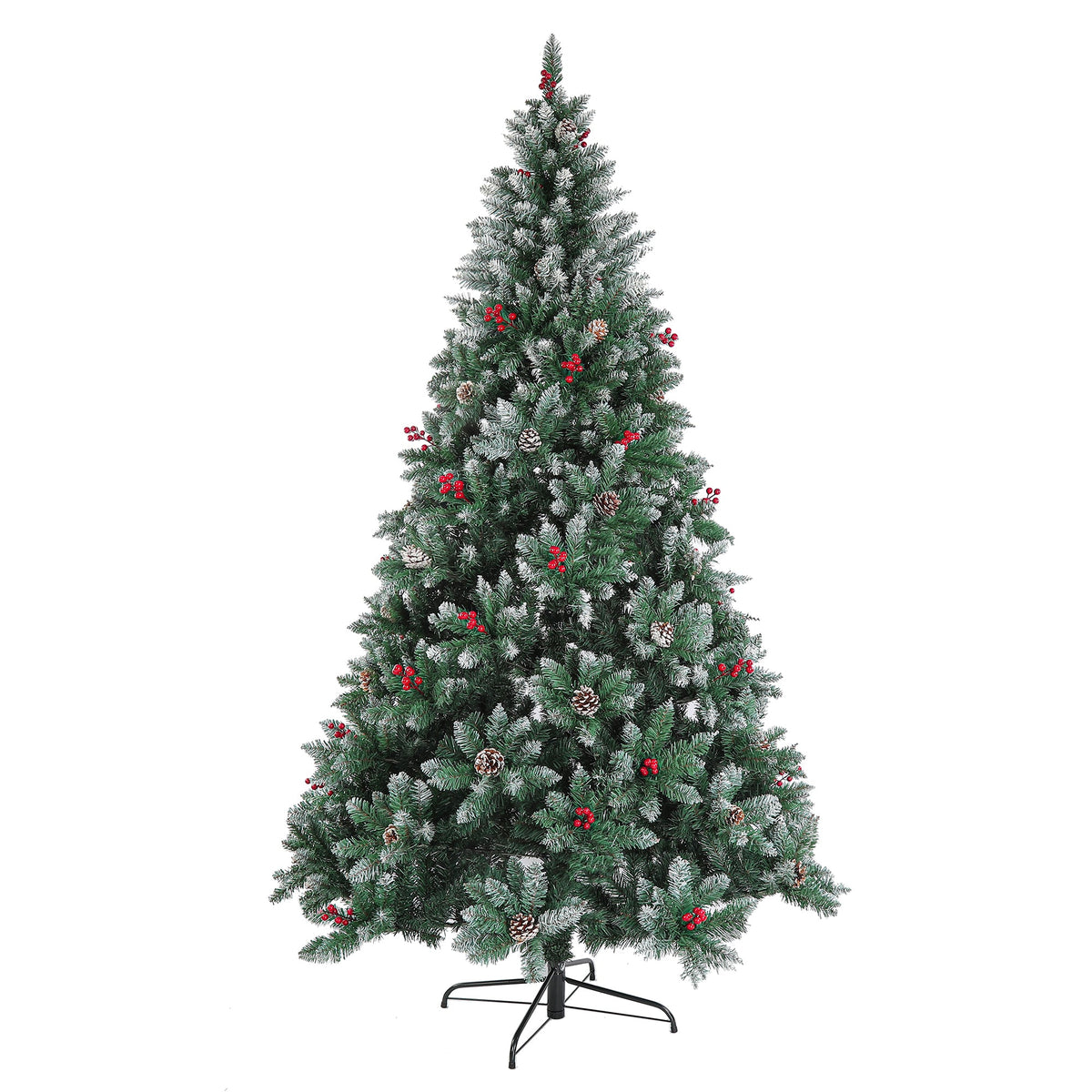 Prelit Artificial Christmas Tree with Multicolor LED Lights and Full