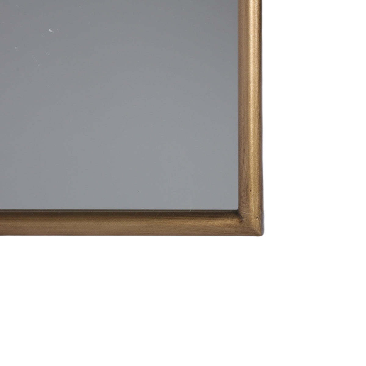 Wide French Baroque Arched Wall Mirror with Ornate Metal Frame for